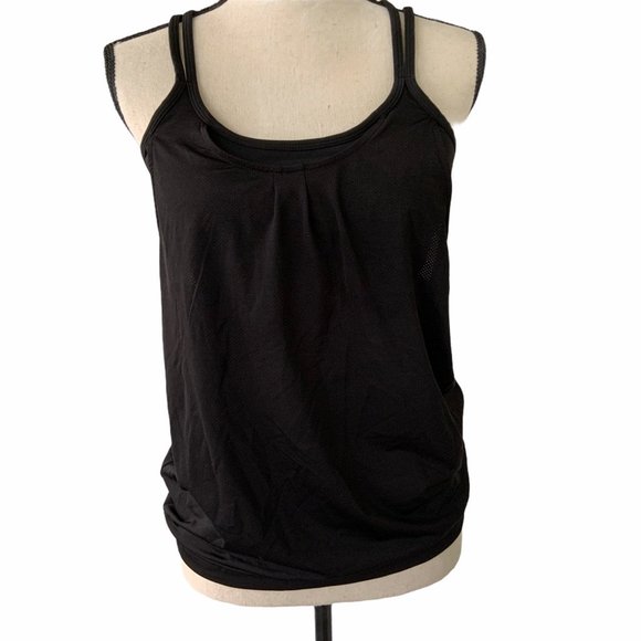 Athleta Tops - Athleta Mesh Energize Tank Black Small Yoga Strap
